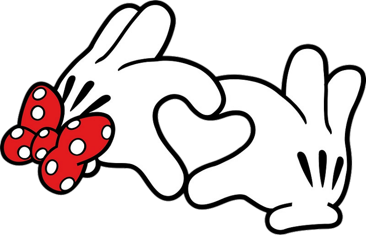 Mickey Minnie Mouse Hands Gesture PNG image