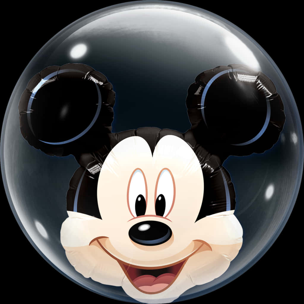 Mickey_ Mouse_ Balloon_ Reflection PNG image