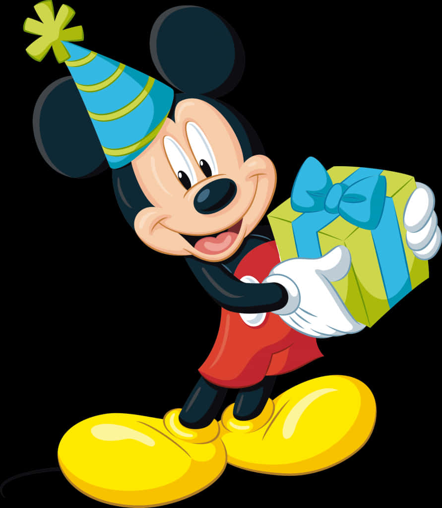 Mickey Mouse Celebration Gift PNG image