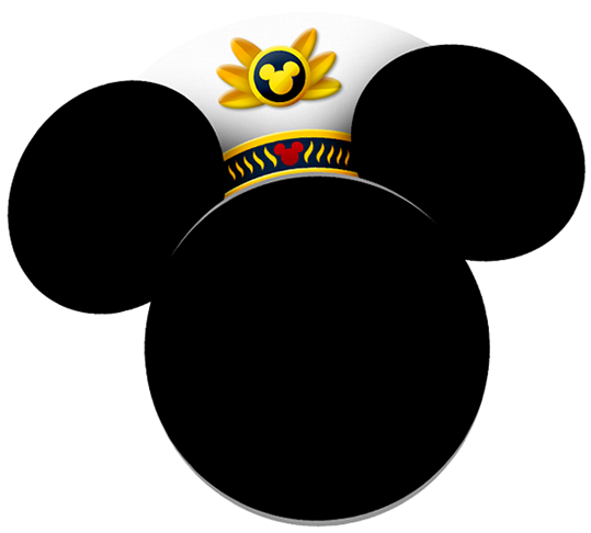 Mickey Mouse Ears Captain Design PNG image