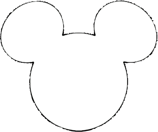 Mickey Mouse Ears Outline PNG image