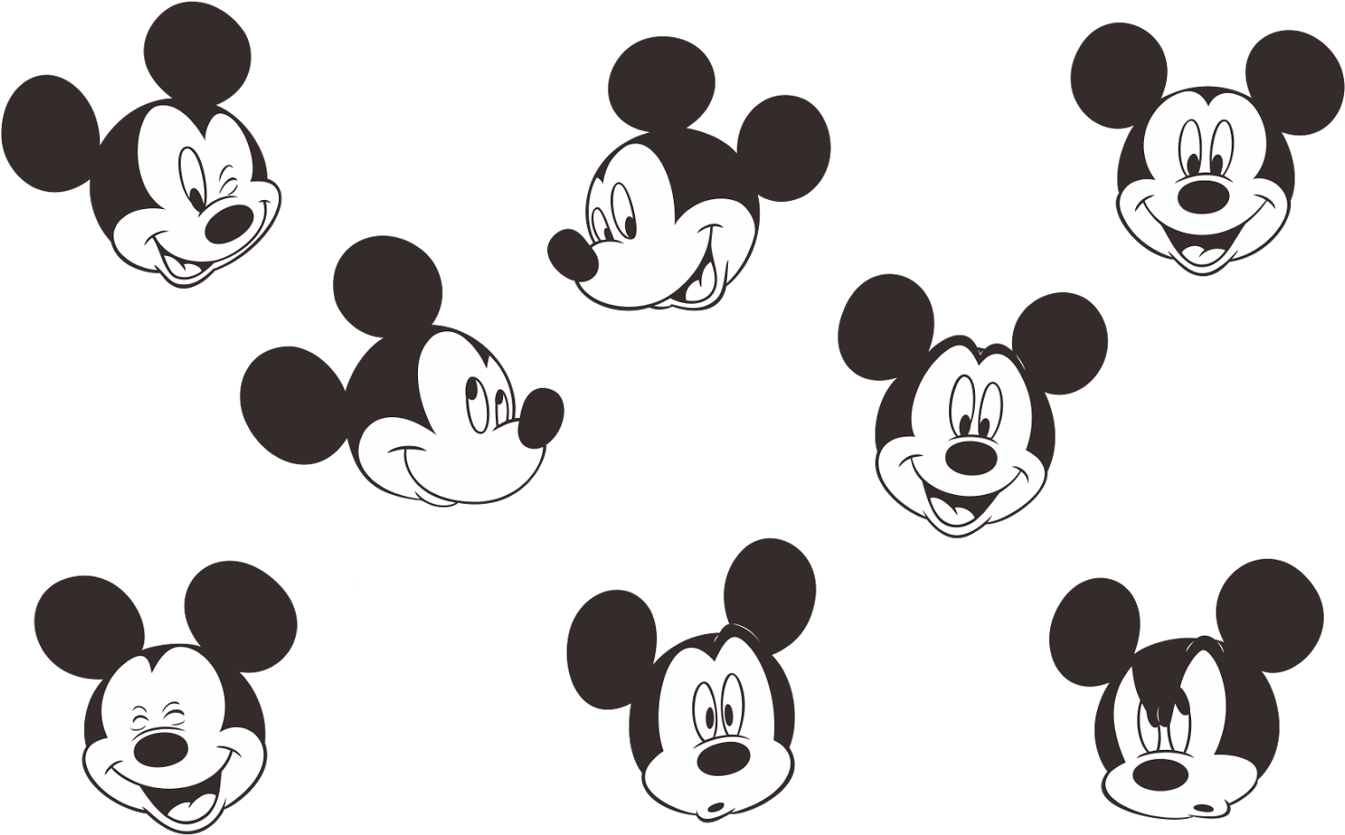 Mickey_ Mouse_ Expressions_ Pattern PNG image