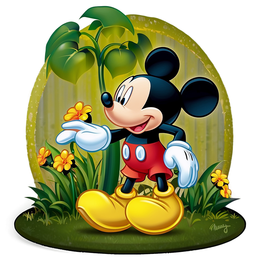 Mickey Mouse Gardening Fun Png Khk PNG image