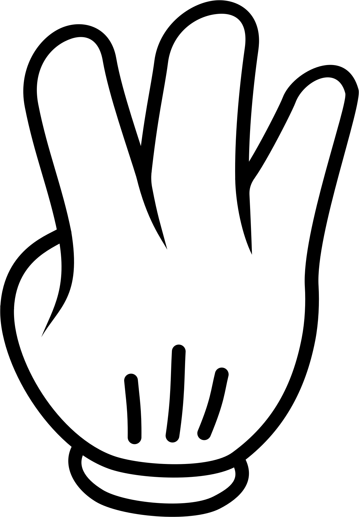 Mickey Mouse Hand Gesture PNG image