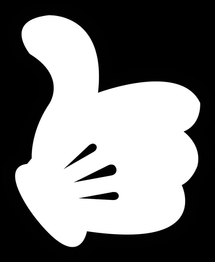 Mickey Mouse Hand Silhouette PNG image