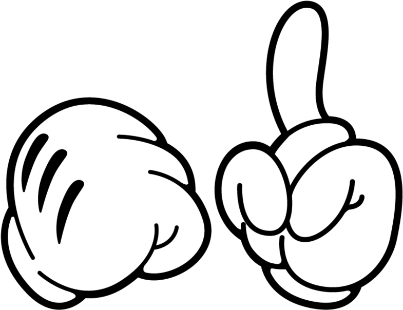 Mickey Mouse Hands Gestures PNG image