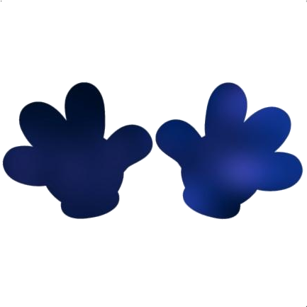 Mickey Mouse Hands Iconic Gloves PNG image