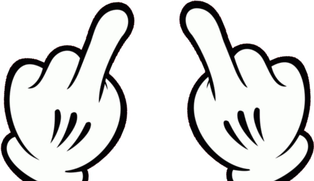 Mickey Mouse Hands Pointing Up PNG image