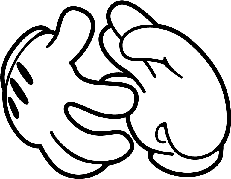 Mickey Mouse Hands Vector PNG image