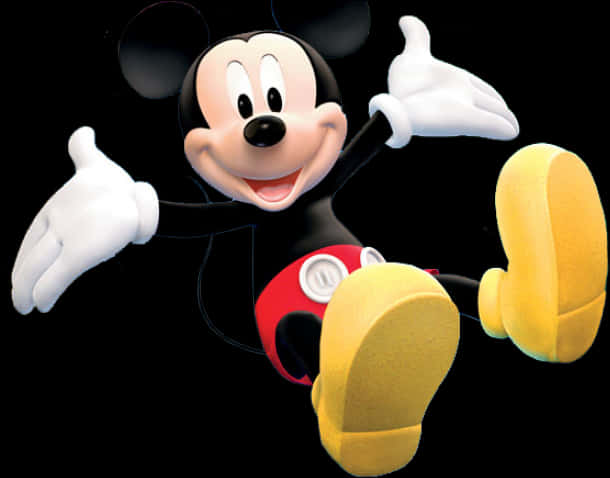 Mickey_ Mouse_ Happy_ Pose PNG image