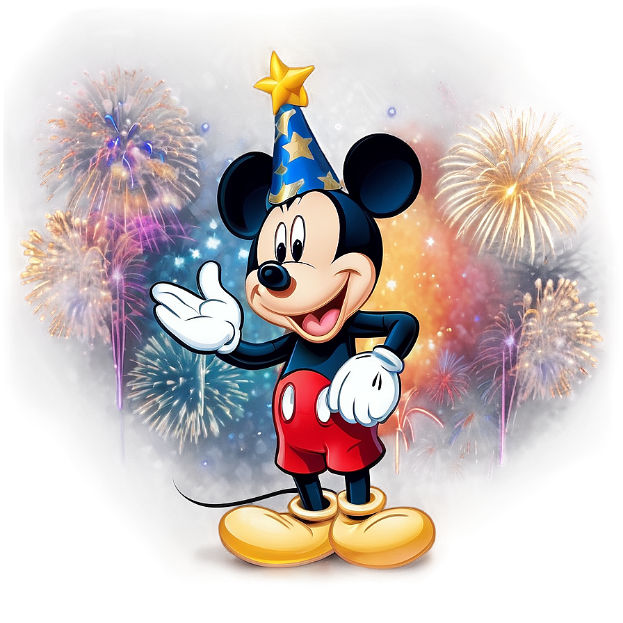 Mickey Mouse New Year Celebration Png Kjp PNG image