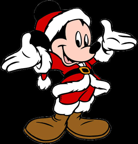 Mickey Mouse Santa Costume PNG image