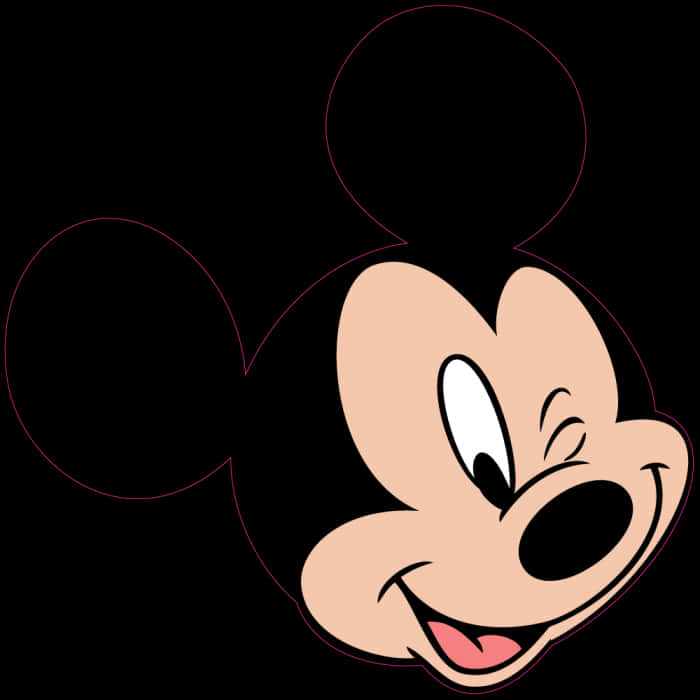 Mickey_ Mouse_ Smiling_ Face_ Vector PNG image