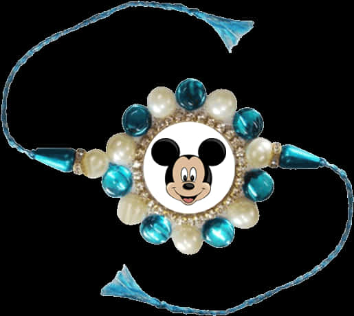 Mickey Mouse Themed Rakhi Design PNG image