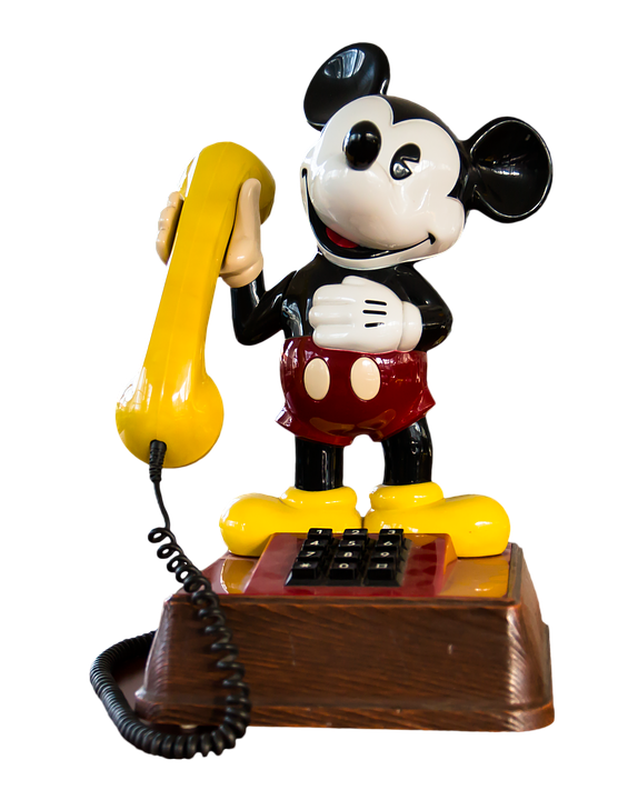 Mickey Mouse Vintage Phone PNG image