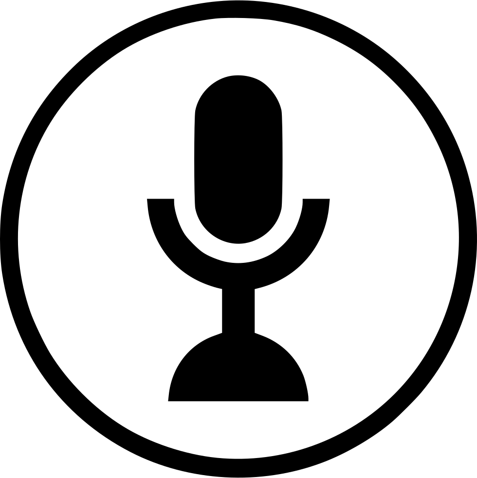 Microphone Icon Simple Black PNG image