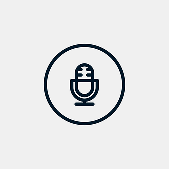 Microphone Icon Simple Design PNG image