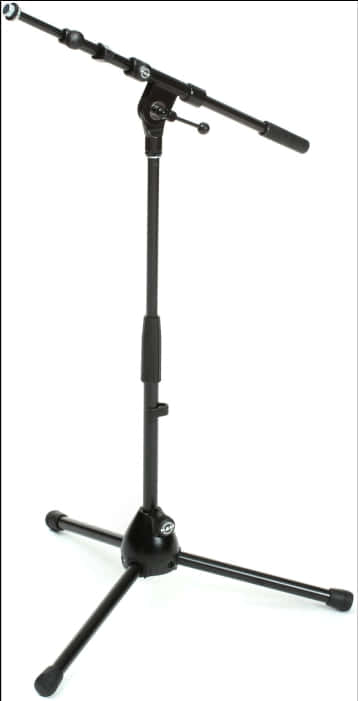 Microphone Stand Isolatedon White PNG image