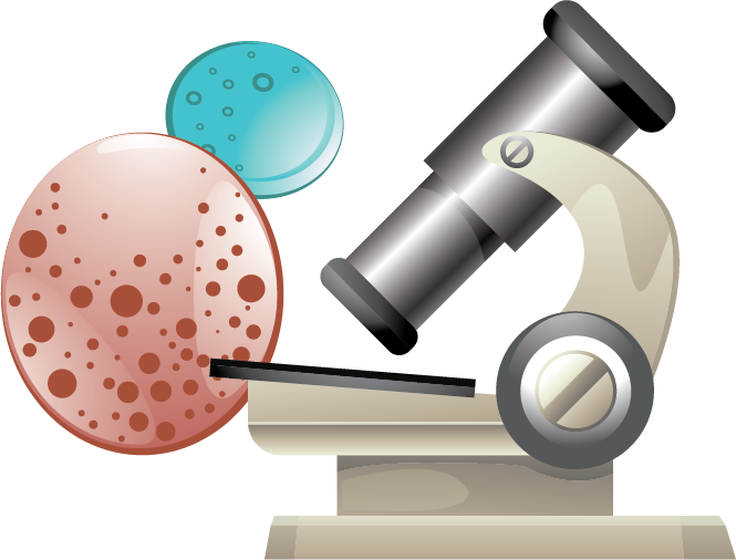Microscopeand Cell Illustration PNG image
