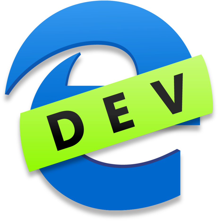 Microsoft Edge Dev Logo PNG image