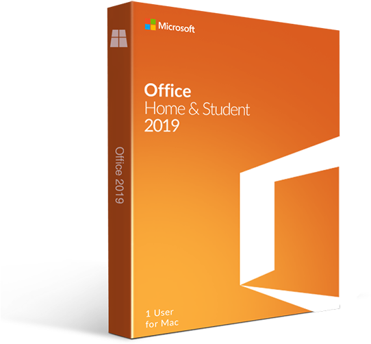 Microsoft Office Home Student2019 Mac Box PNG image