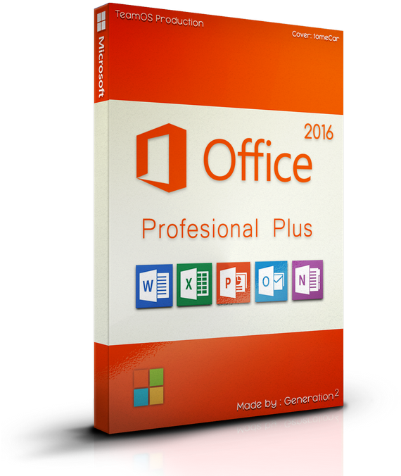 Microsoft Office2016 Professional Plus Box PNG image