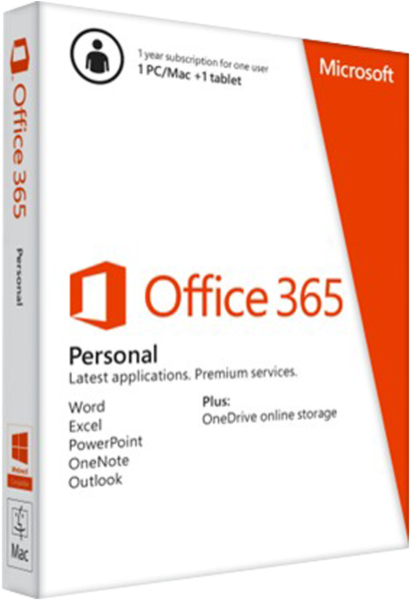 Microsoft Office365 Personal Box PNG image