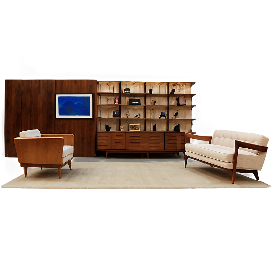 Mid-century Living Room Png Cng24 PNG image