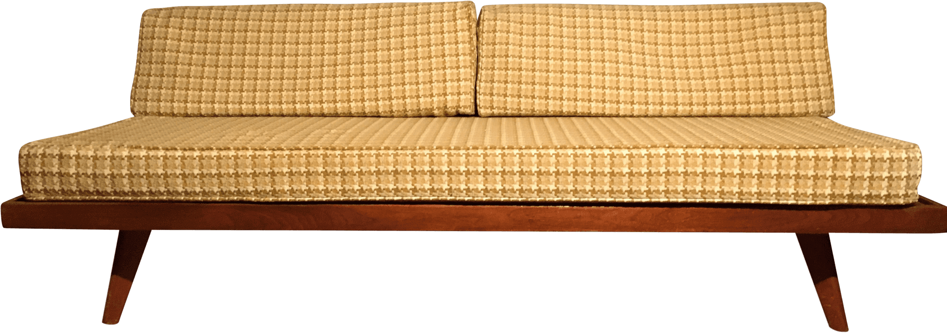 Mid Century Modern Yellow Sofa PNG image