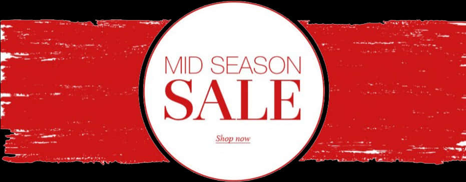 Mid Season Sale Banner PNG image