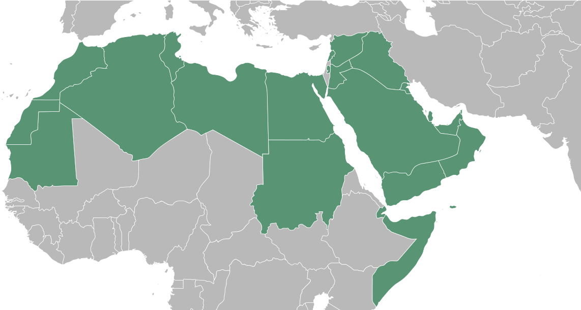 Middle Eastern Region Map PNG image