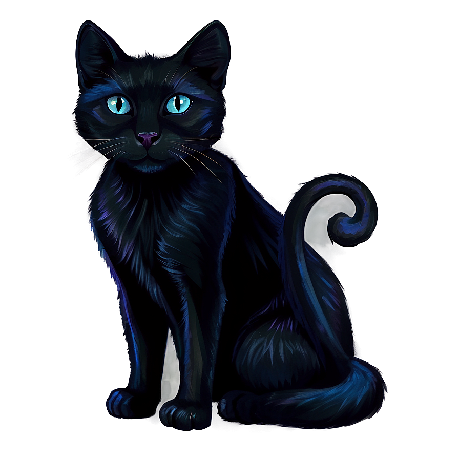 Midnight Black Cat Png Qry PNG image