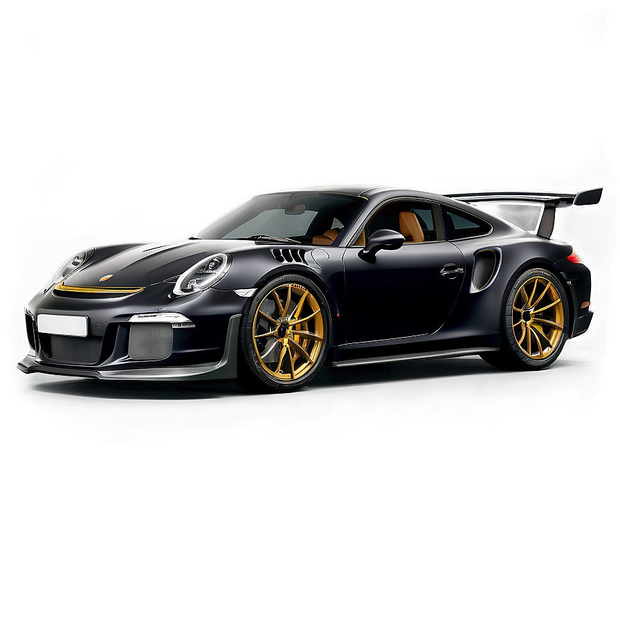 Midnight Black Porsche 911 Gt3 Rs Png 4 PNG image