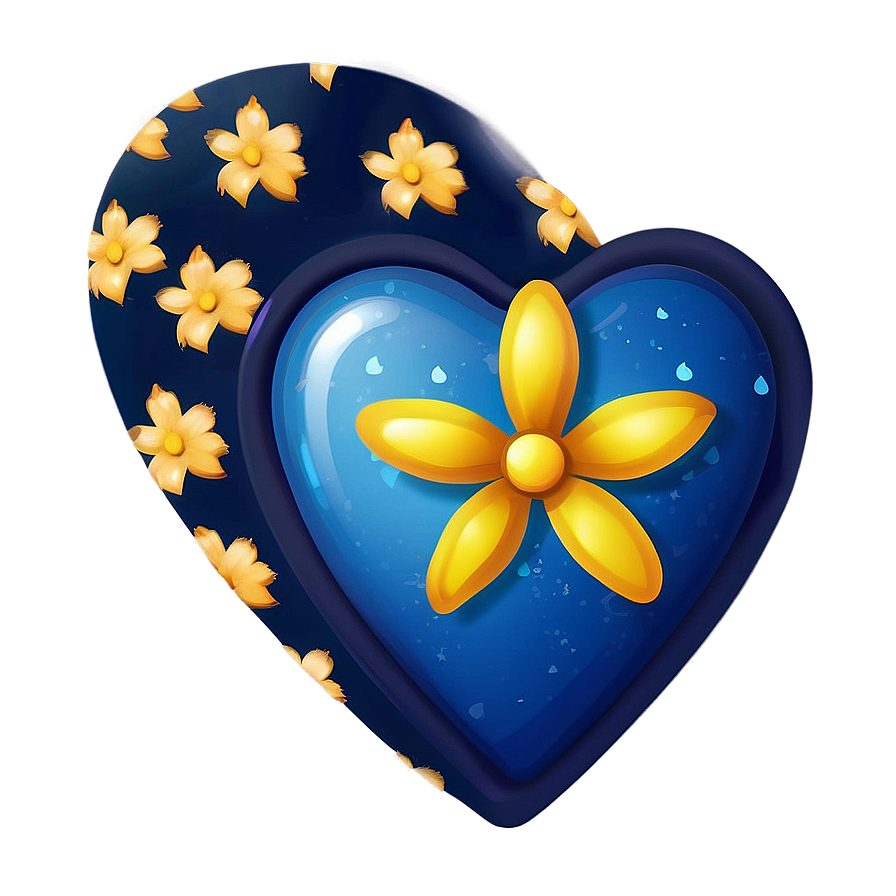 Midnight Blue Heart Emoji Png 06272024 PNG image