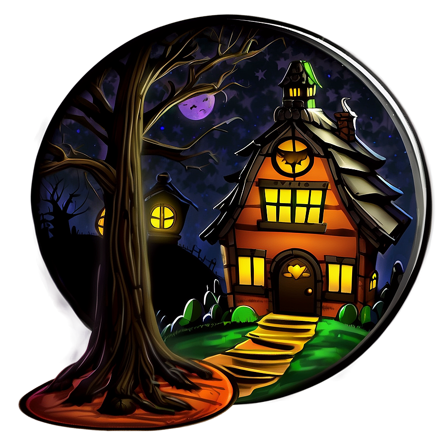 Midnight Halloween Cartoon Adventure Png 15 PNG image