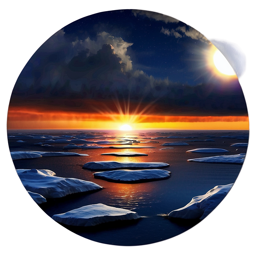 Midnight Sun At North Pole Png 65 PNG image