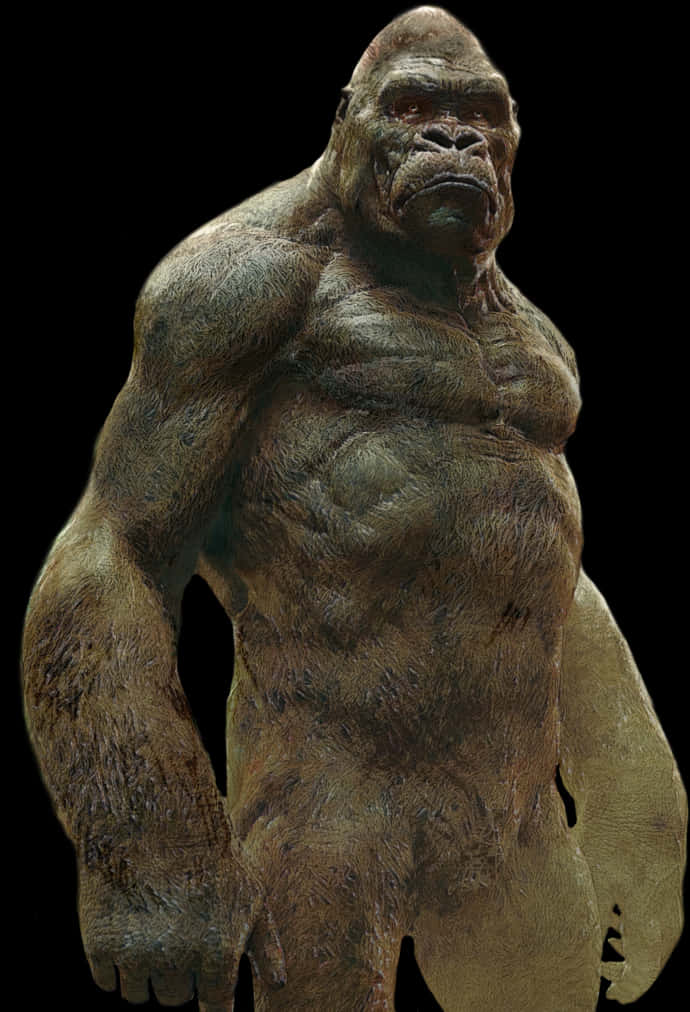 Mighty King Kong Standing PNG image
