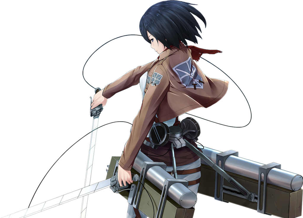 Mikasa Ackerman Readyfor Battle PNG image