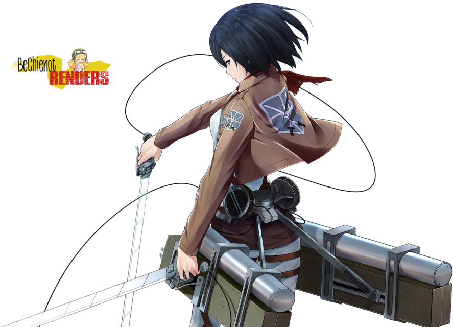 Mikasa Ackerman Readyfor Battle PNG image