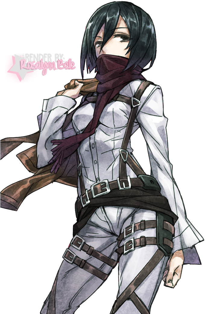 Mikasa Ackerman Scout Regiment Uniform PNG image