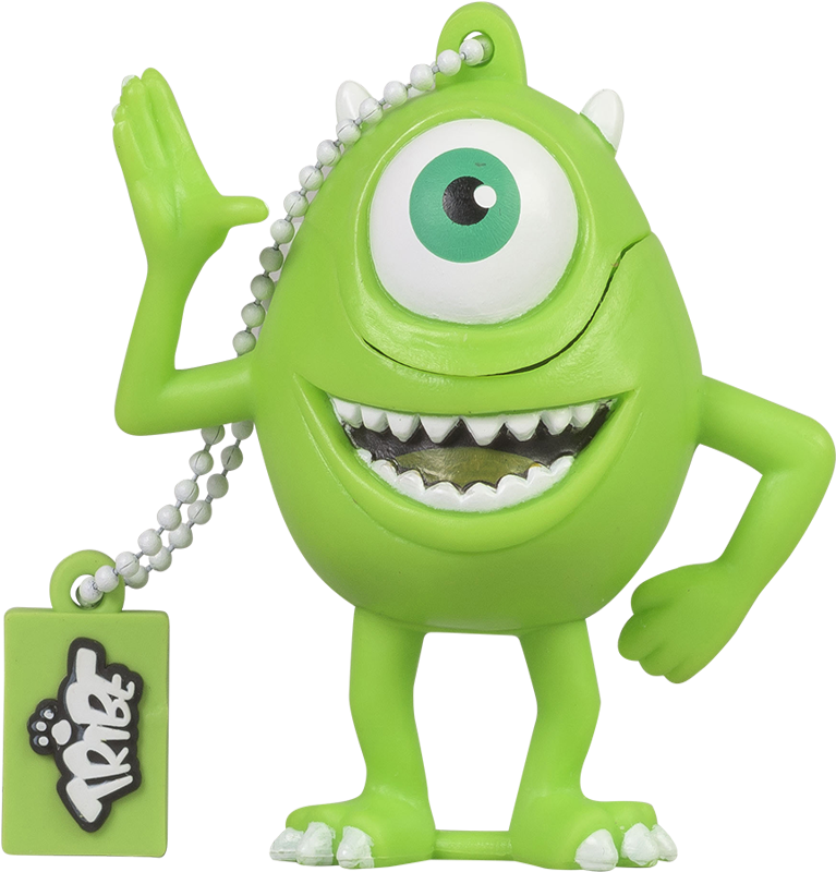 Mike Wazowski Figure With Tag PNG image