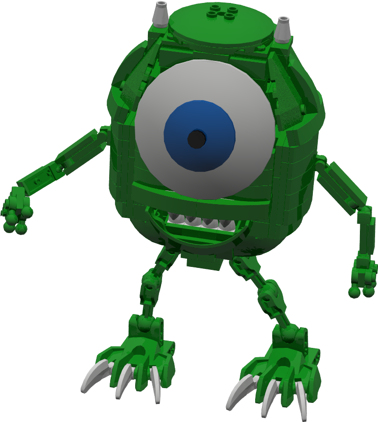 Mike Wazowski Lego Model PNG image