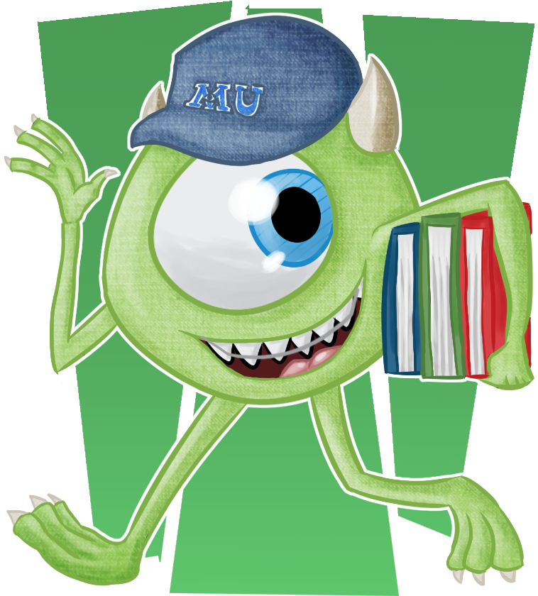 Mike Wazowski Monsters University Cap Books PNG image