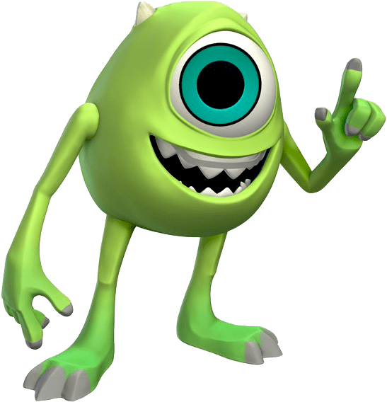 Mike Wazowski Pointing Gesture PNG image