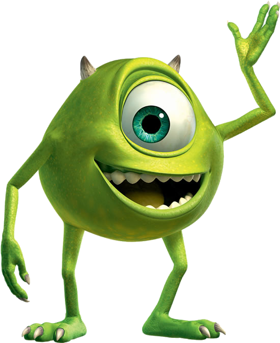 Mike Wazowski Waving Pose PNG image