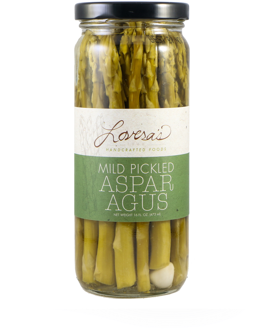 Mild Pickled Asparagus Jar PNG image