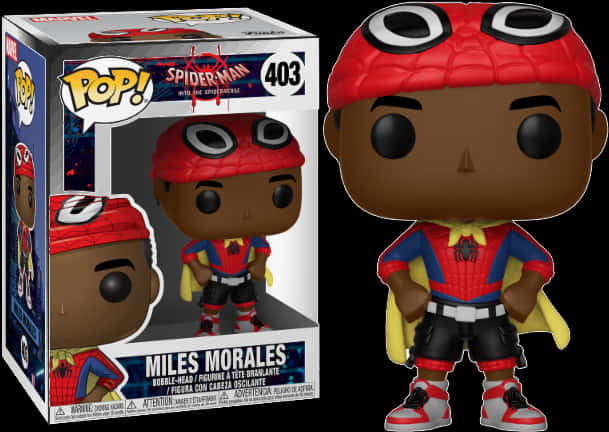 Miles Morales Funko Pop Figure PNG image