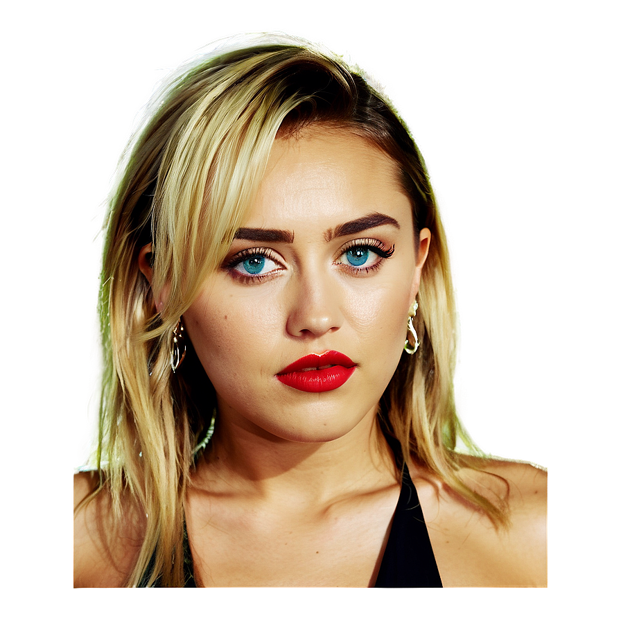 Miley Cyrus Makeup Look Png Mvw47 PNG image