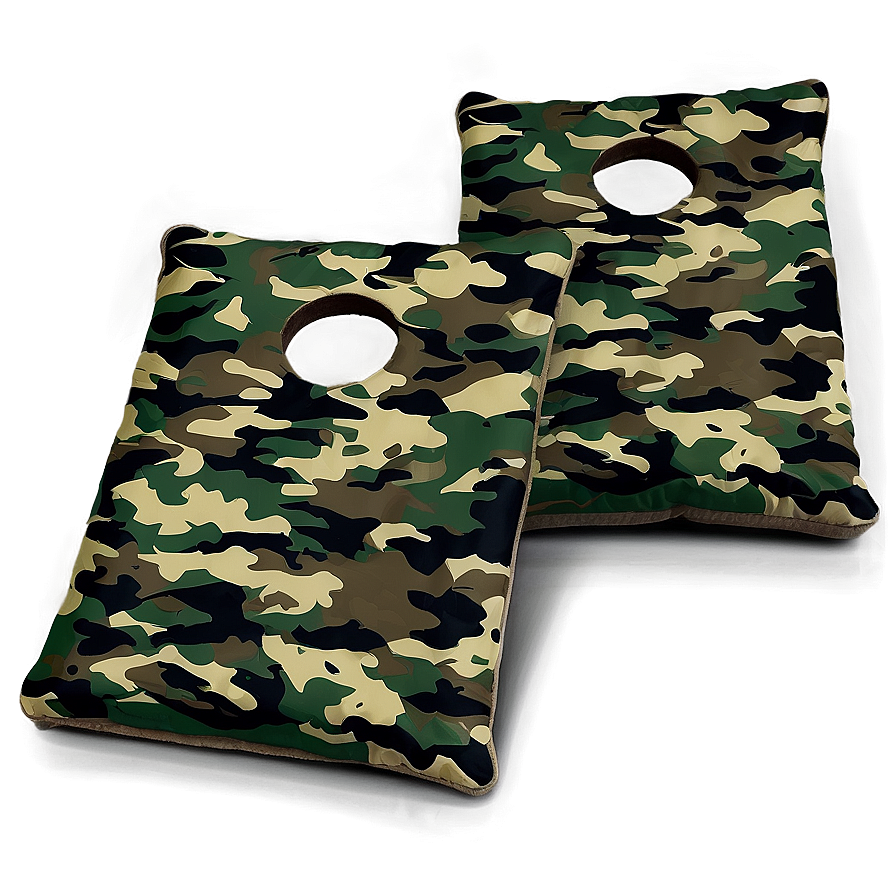 Military Camo Cornhole Bag Png Hun18 PNG image