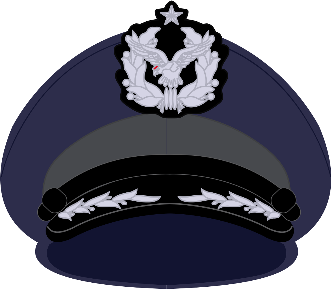 Military Cap Vector Illustration PNG image